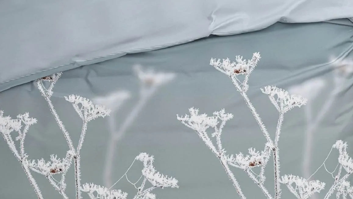 Housse de couette en flanelle de coton Heckettlane Blog Frost Blue Winter Frost