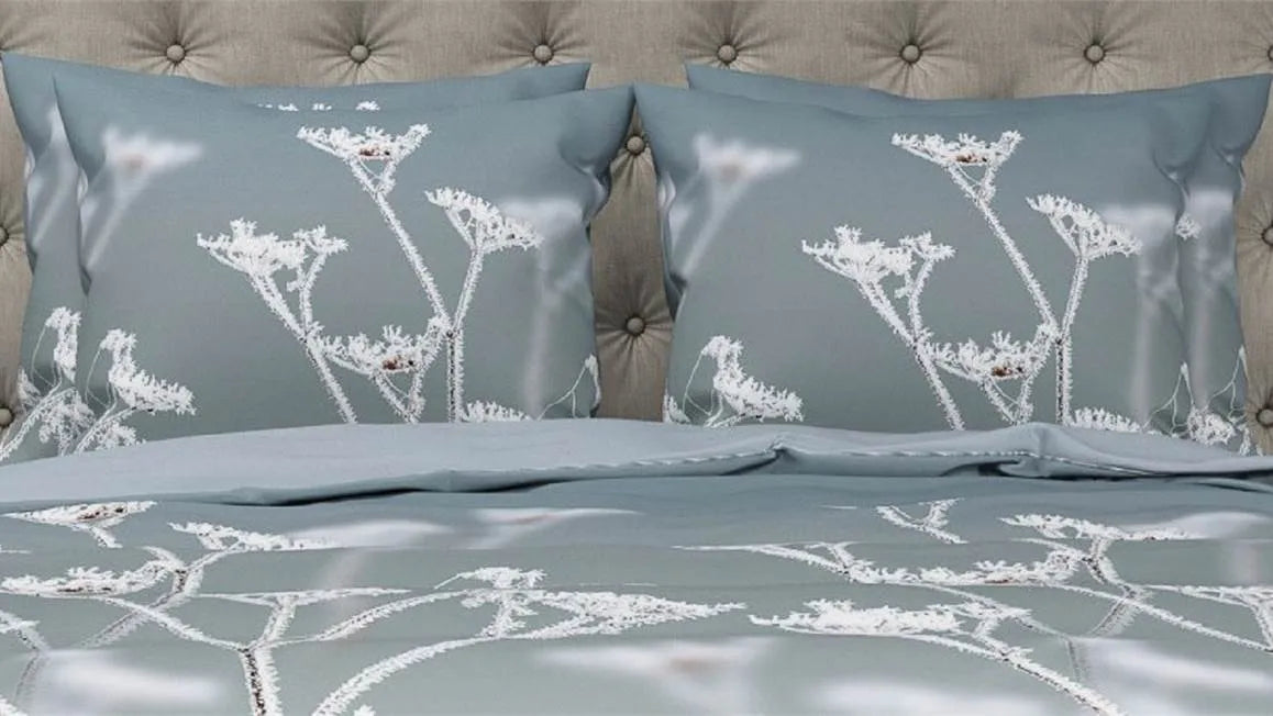 Housse de couette en flanelle de coton Heckettlane Blog Frost Blue Winter Frost
