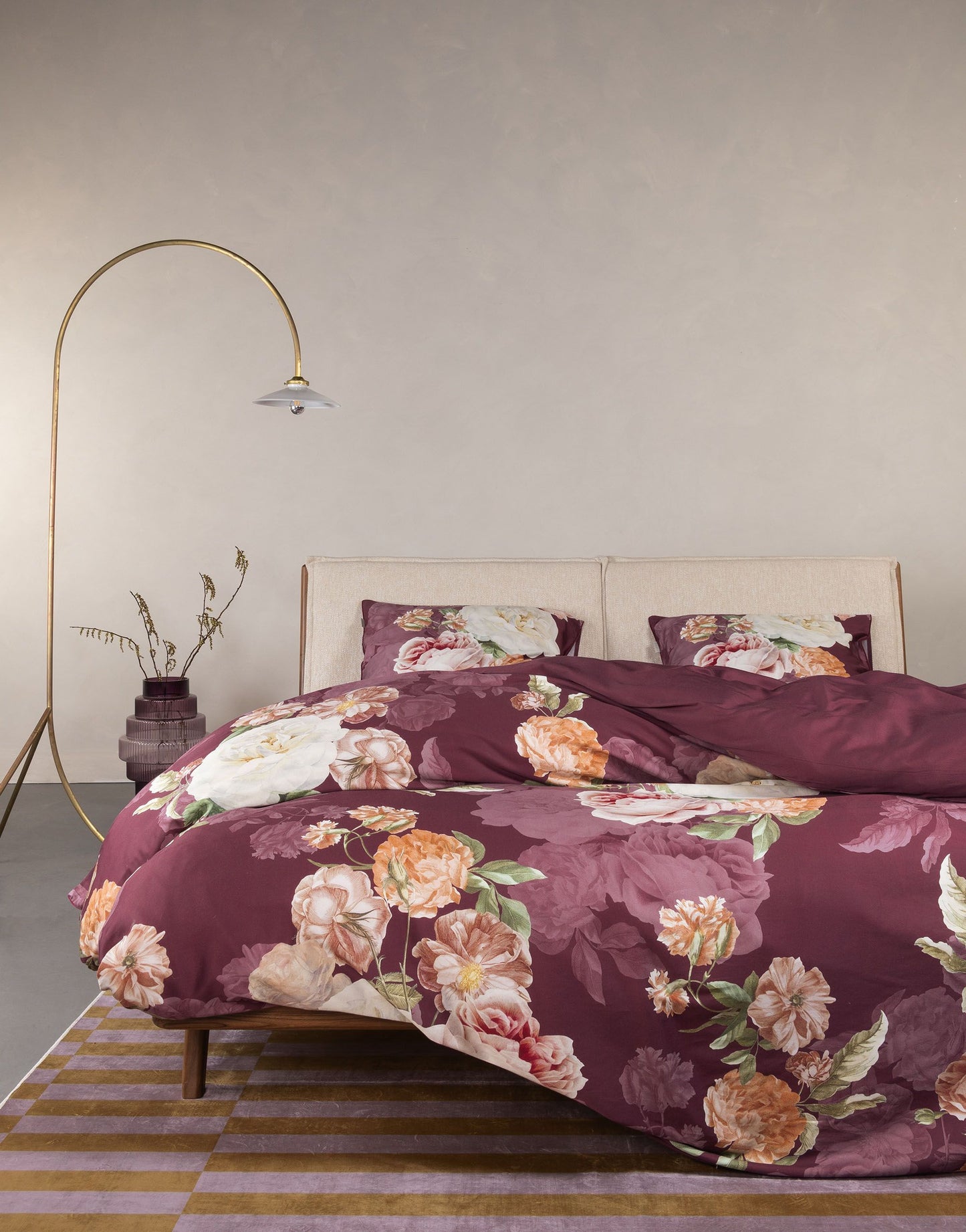 Essenza Orianna Mauve Wine 220TC dekbedovertrek katoensatijn