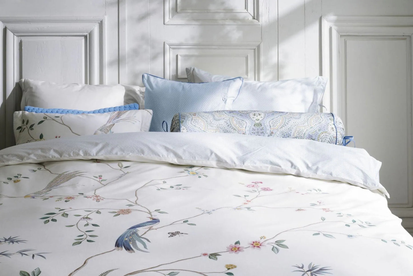 Pip Studio Bamboo Blossom White 200TC perkalkatoen dekbedovertrek