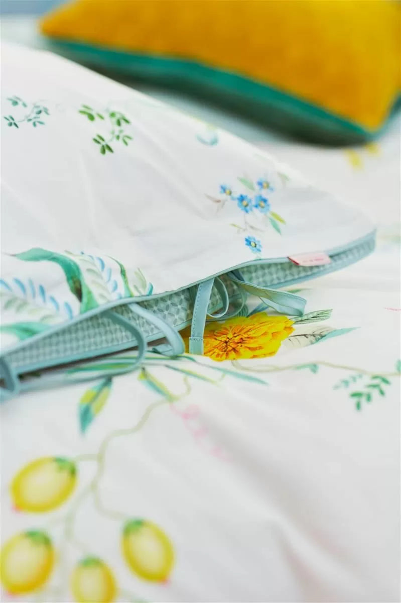 Pip Studio Fleur Grandeur dekbedovertrek perkal katoen veldbloemen, zomerfruit