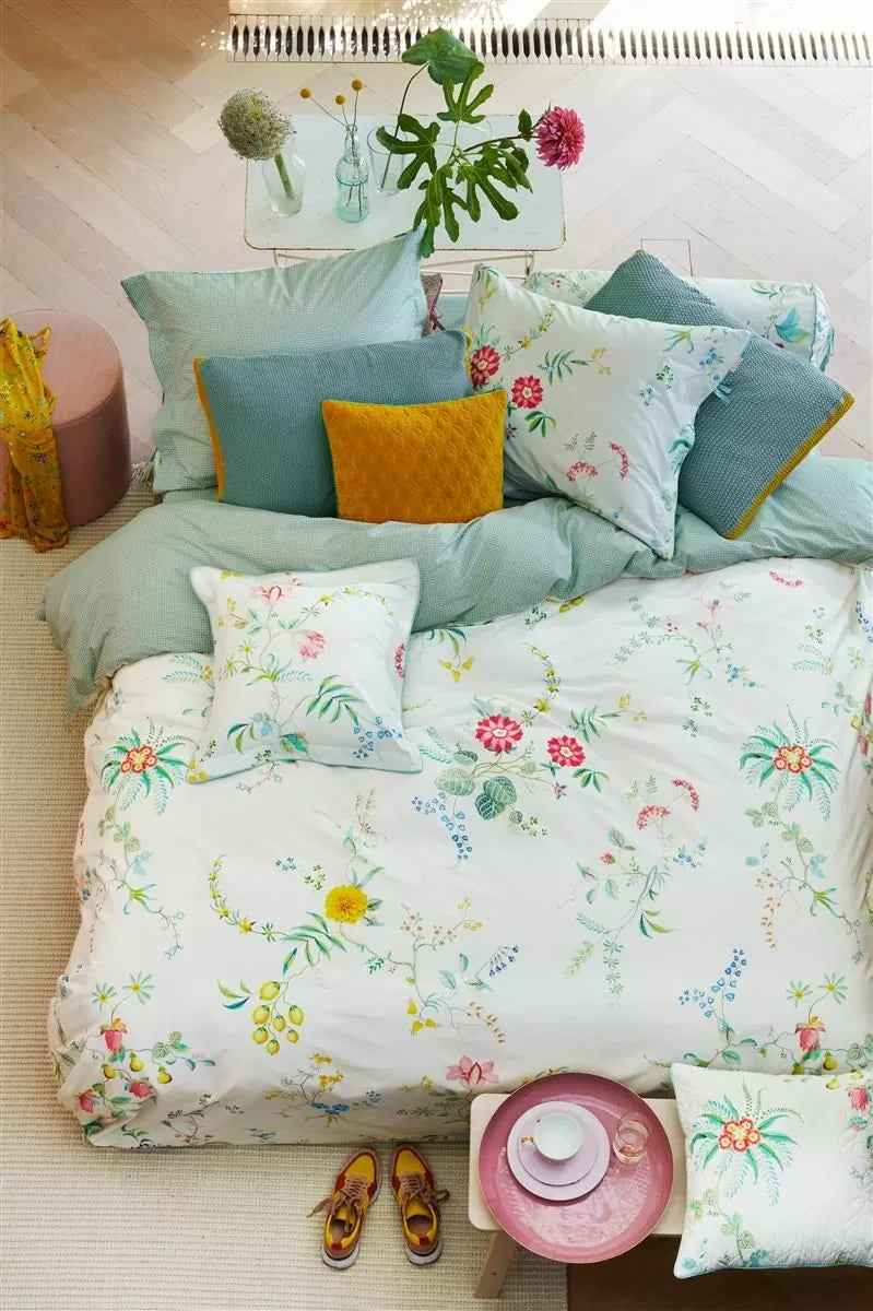 Pip Studio Fleur Grandeur dekbedovertrek perkal katoen veldbloemen, zomerfruit