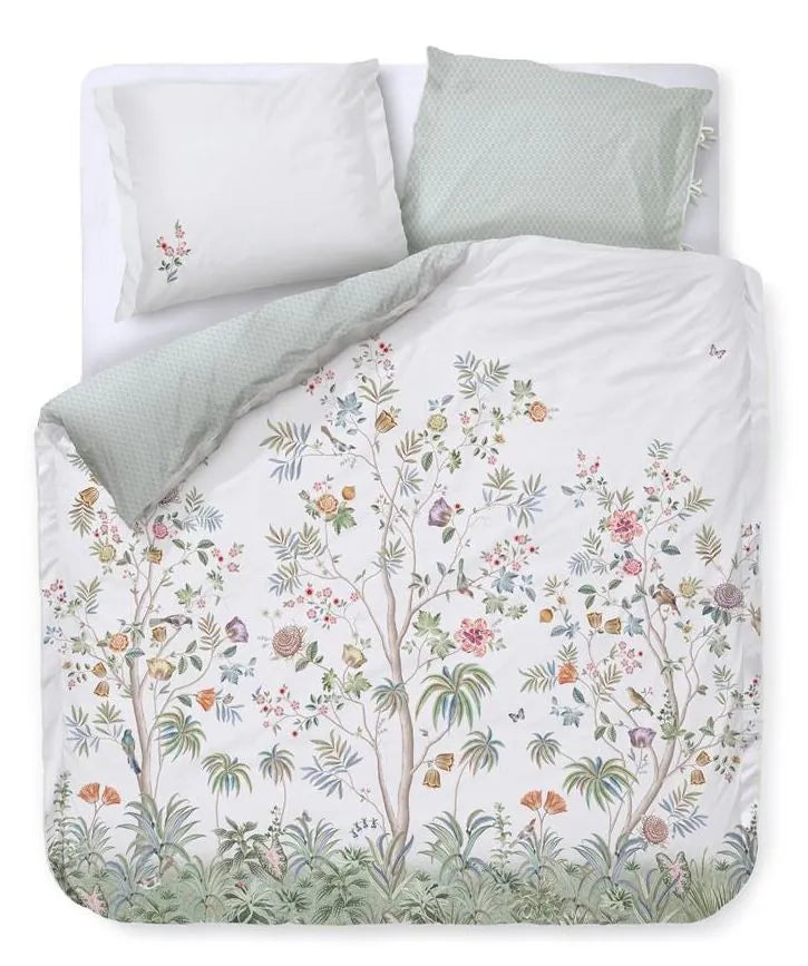 Pip Studio Housse de couette en percale de coton bleu foncé Il Paradiso