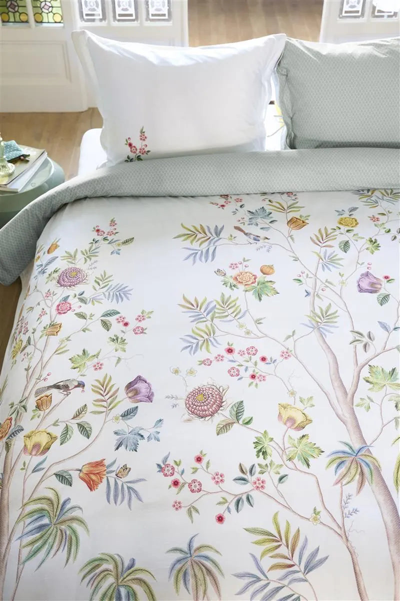 Pip Studio Housse de couette en percale de coton bleu foncé Il Paradiso