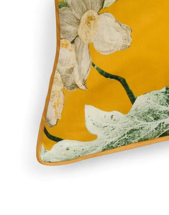 Housse de couette en satin de coton Essenza Rosalee Moutarde 215 fils