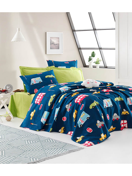 Colorful Cotton sprei voertuigen 240x220cm auto's, cars