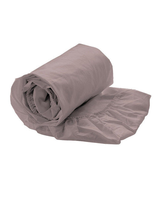 Heckett Lane hoeslaken Elementi uni katoensatijn 250TC Rose Tan