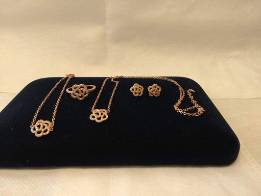 Mylene Blossom collectie sieraden rosegoud verguld met 18 karaat goud