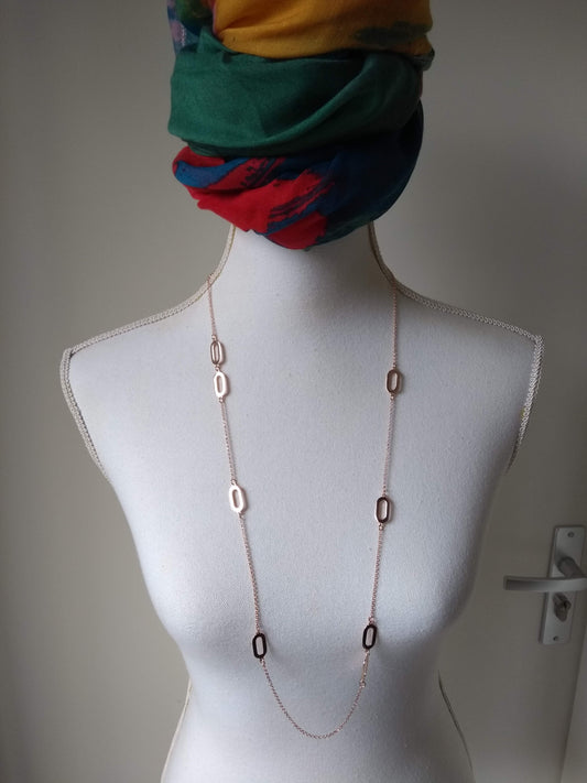 Ensemble collier et bracelet Mylène Promessa en plaqué or rose 18 carats