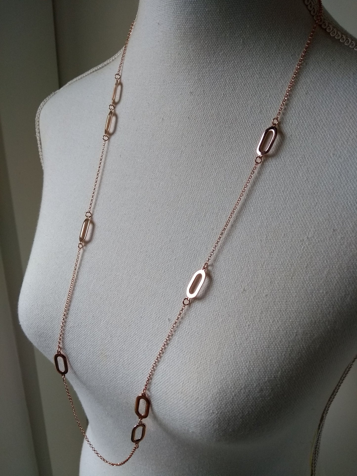 Mylene Promessa ketting en armband set in rosegoud verguld met 18 karaat goud