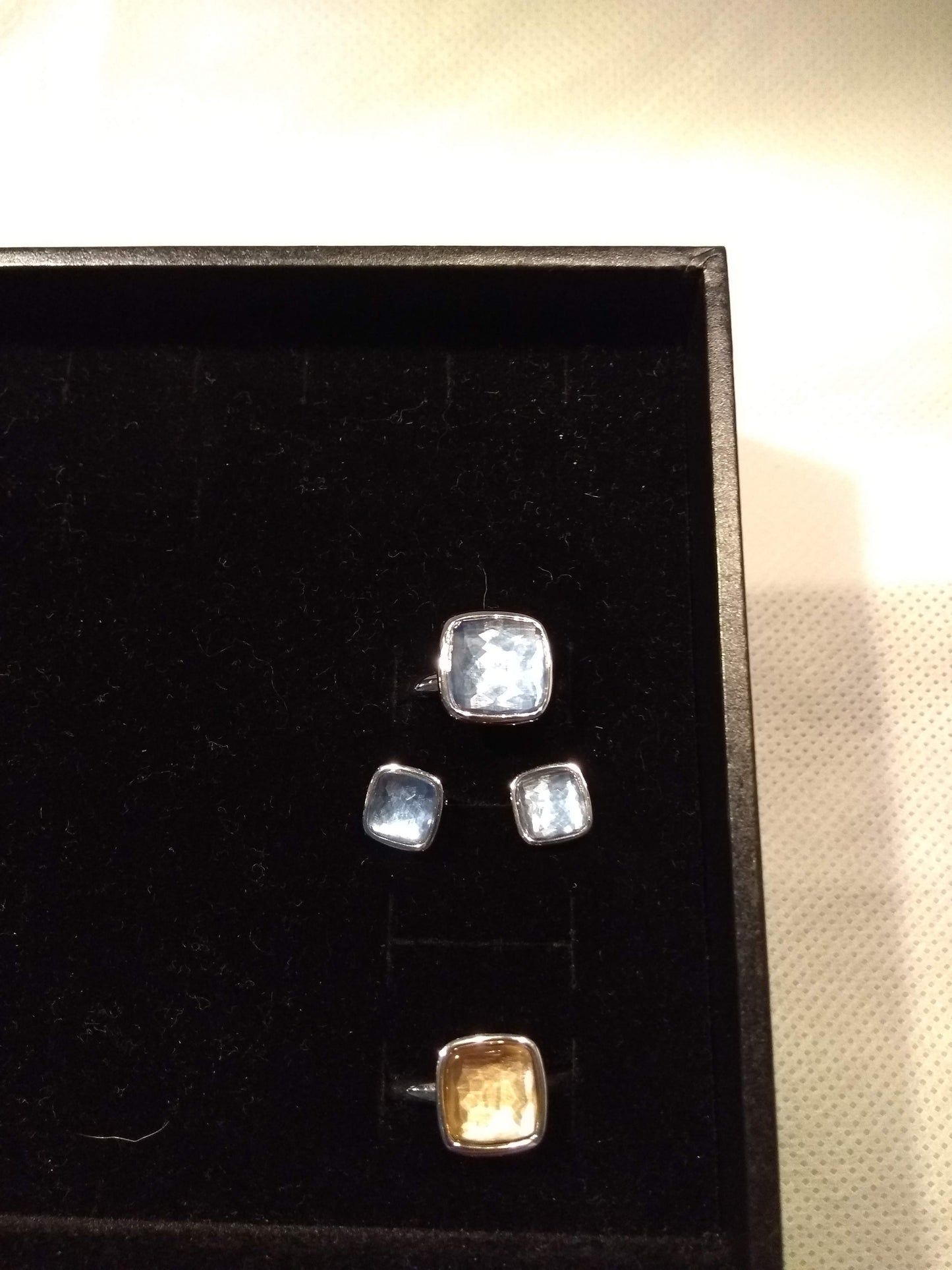 Mylene colorati sieraden zilver in blauw glas
