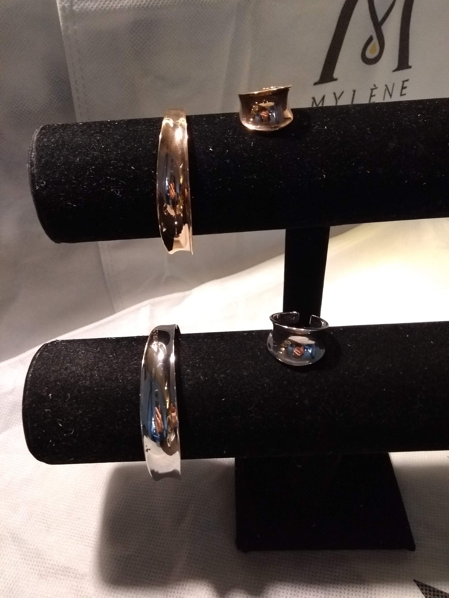 Mylene Gusto white set armband met ring