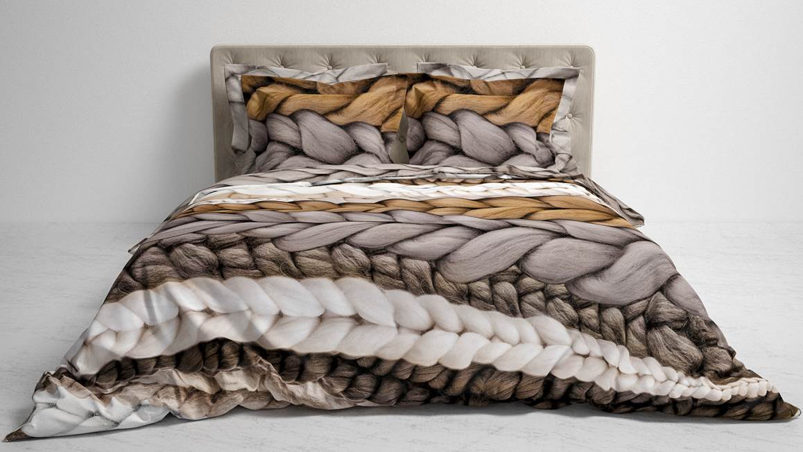 Housse de couette en sergé tricoté Heckett Lane Daley