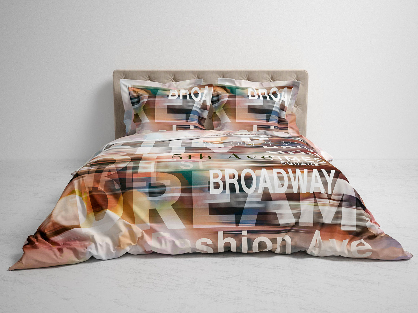 Heckett Lane Lenny housse de couette New York, Broadway, Times Square, 5th Avenue paroles