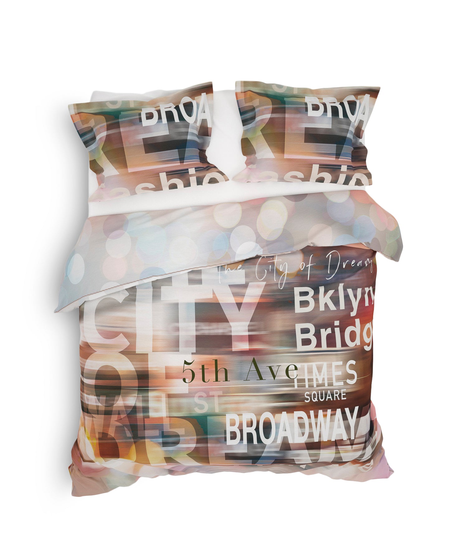 Heckett Lane Lenny housse de couette New York, Broadway, Times Square, 5th Avenue paroles