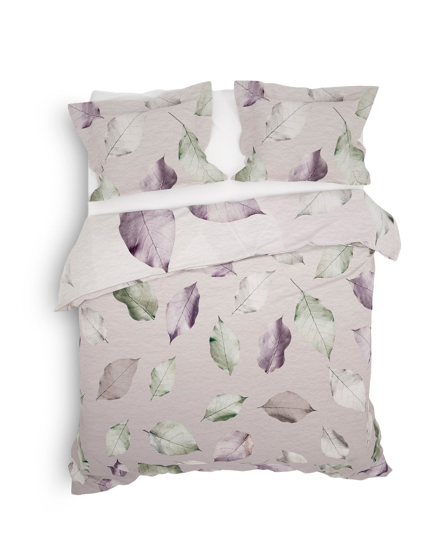 Housse de couette en sergé Heckett Lane Eray feuilles lilas