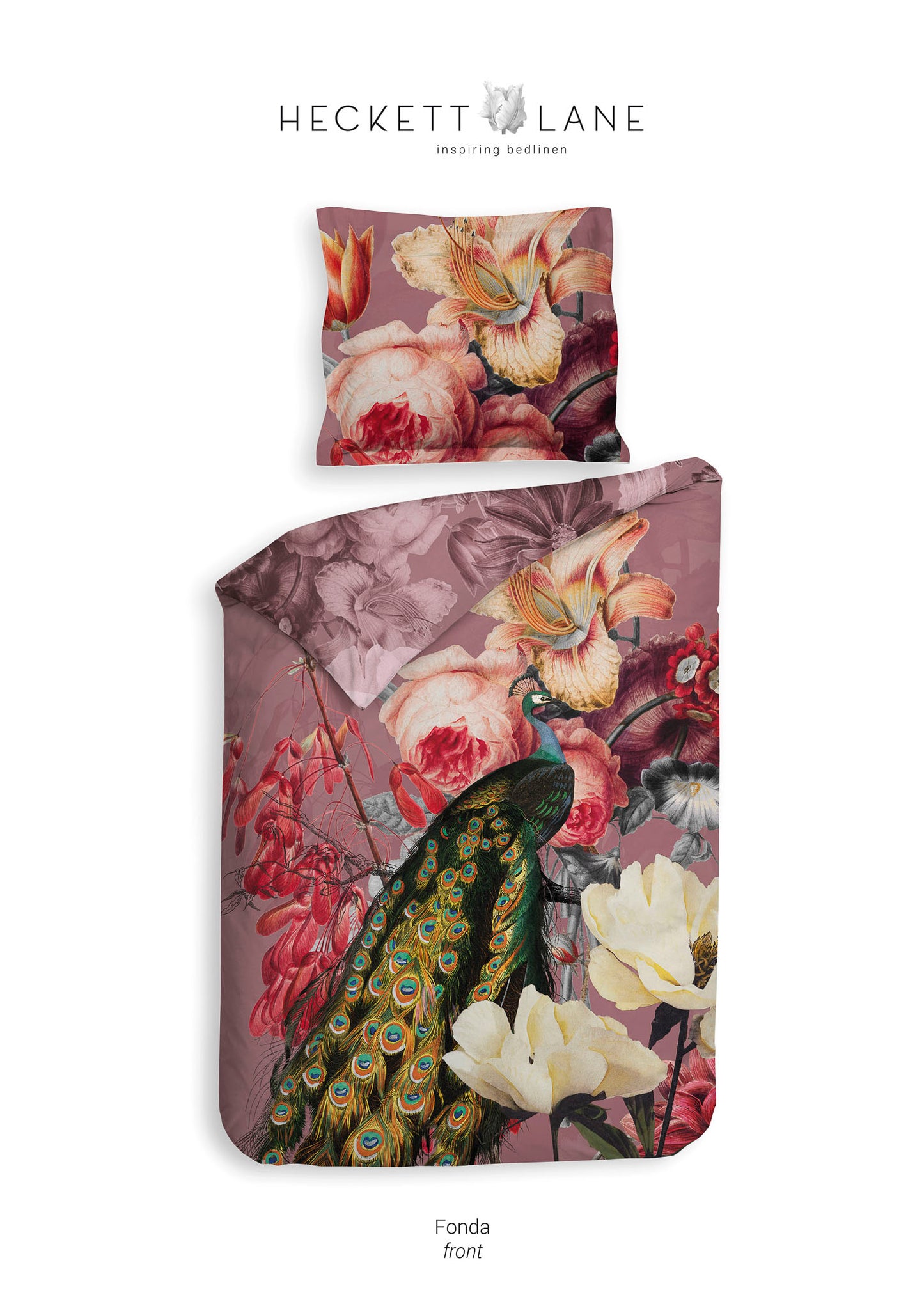 Housse de couette Heckett Lane Fonda en sergé paon, paon