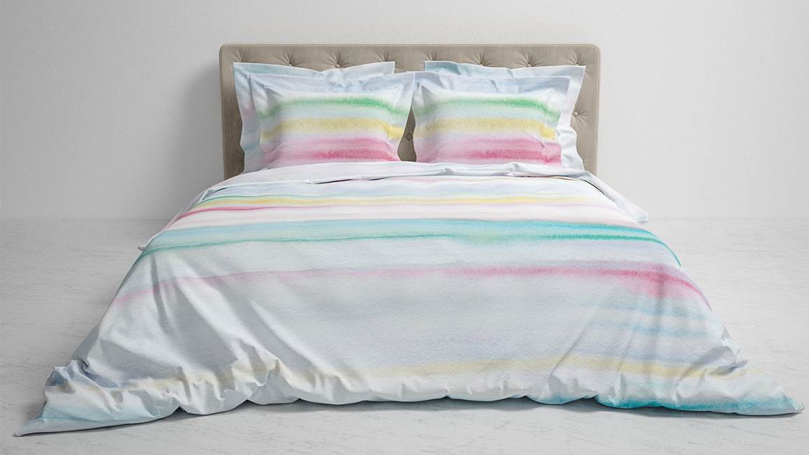 Heckett Lane Noak regenboog dekbedovertrek twill