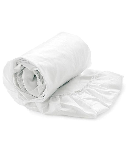 Heckett Lane hoeslaken Elementi uni katoen satijn; wit, white