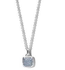 Mylene colorati sieraden zilver in pave blauw glas kettingen oorstuds setje