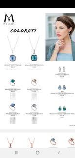 Mylene colorati sieraden zilver in blauw glas