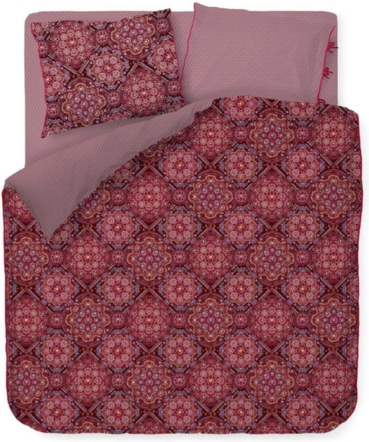 Pip Studio Il Mosaico Dark Red twill katoen 188TC dekbedovertrek