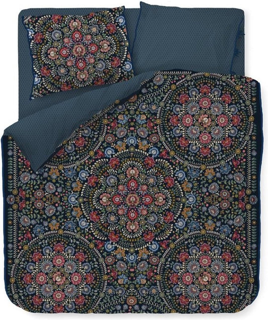 Pip Studio Il Ricamo Dark Blue percal 200TC dekbedovertrek