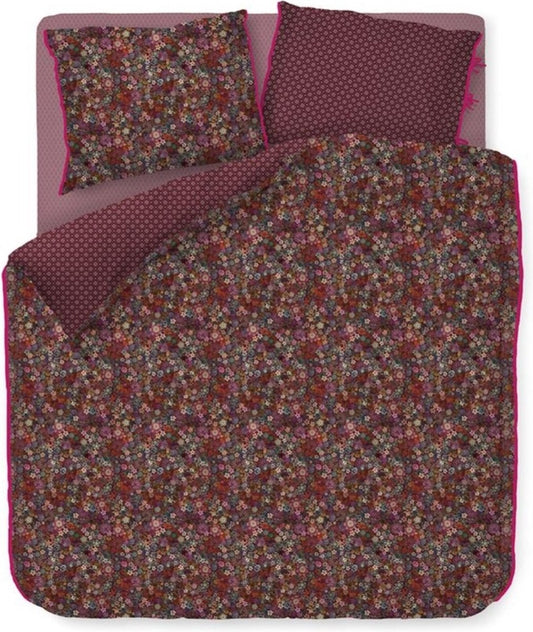 Pip Studio Tutti i Fiori Dark red percal 200TC dekbedovertrek