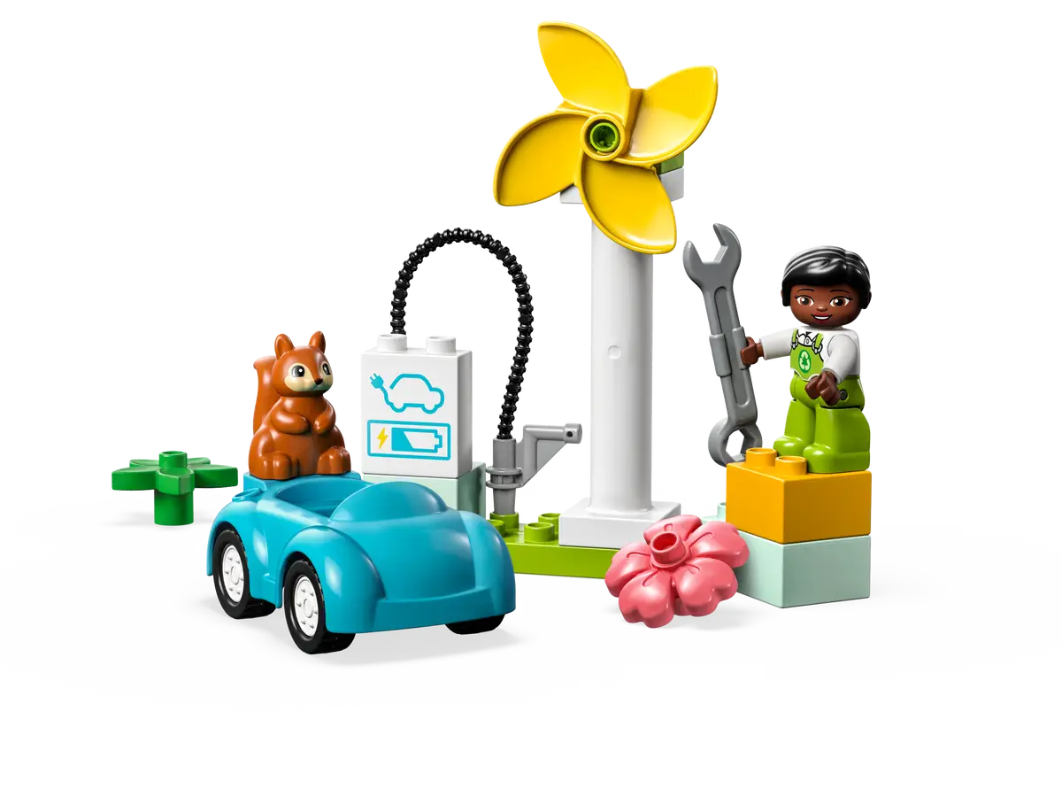 Lego Duplo 10985 wind turbine and electric car