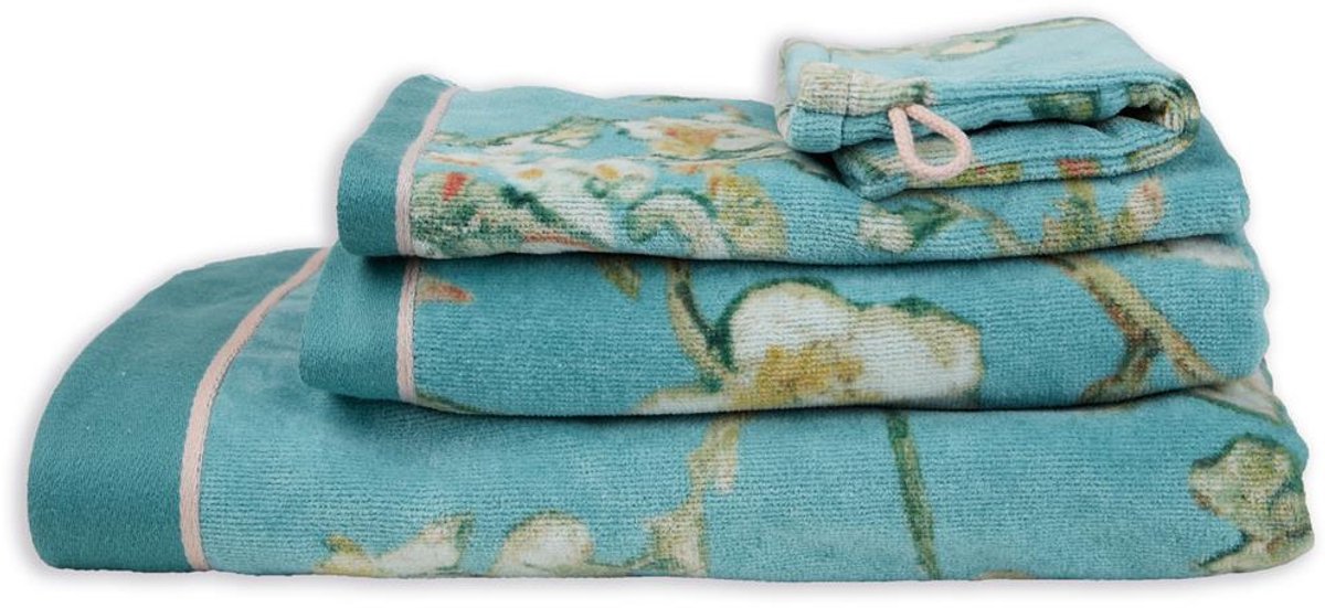 Beddinghouse Vincent van Gogh Blossom Blue Towels, badhanddoeken katoenen badstof