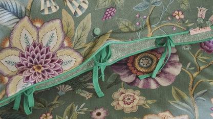 Pip Studio Viva Las Flores green pastel perkal 200TC dekbedovertrek