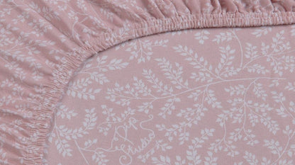 Pip Studio Leafy Pink hoeslaken jersey lycra