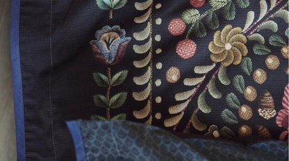 Pip Studio Il Ricamo Dark Blue percal 200TC dekbedovertrek