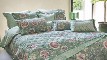 Pip Studio Viva Las Flores green pastel perkal 200TC dekbedovertrek
