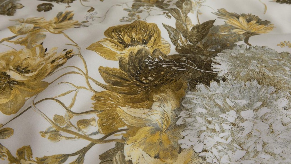 Essenza Maily Olive dekbedovertrek katoensatijn 215TC