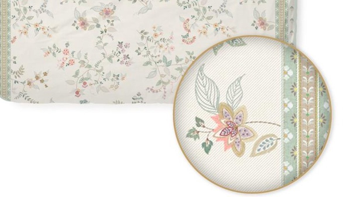 Pip Studio Kili flower White perkal 200TC dekbedovertrek