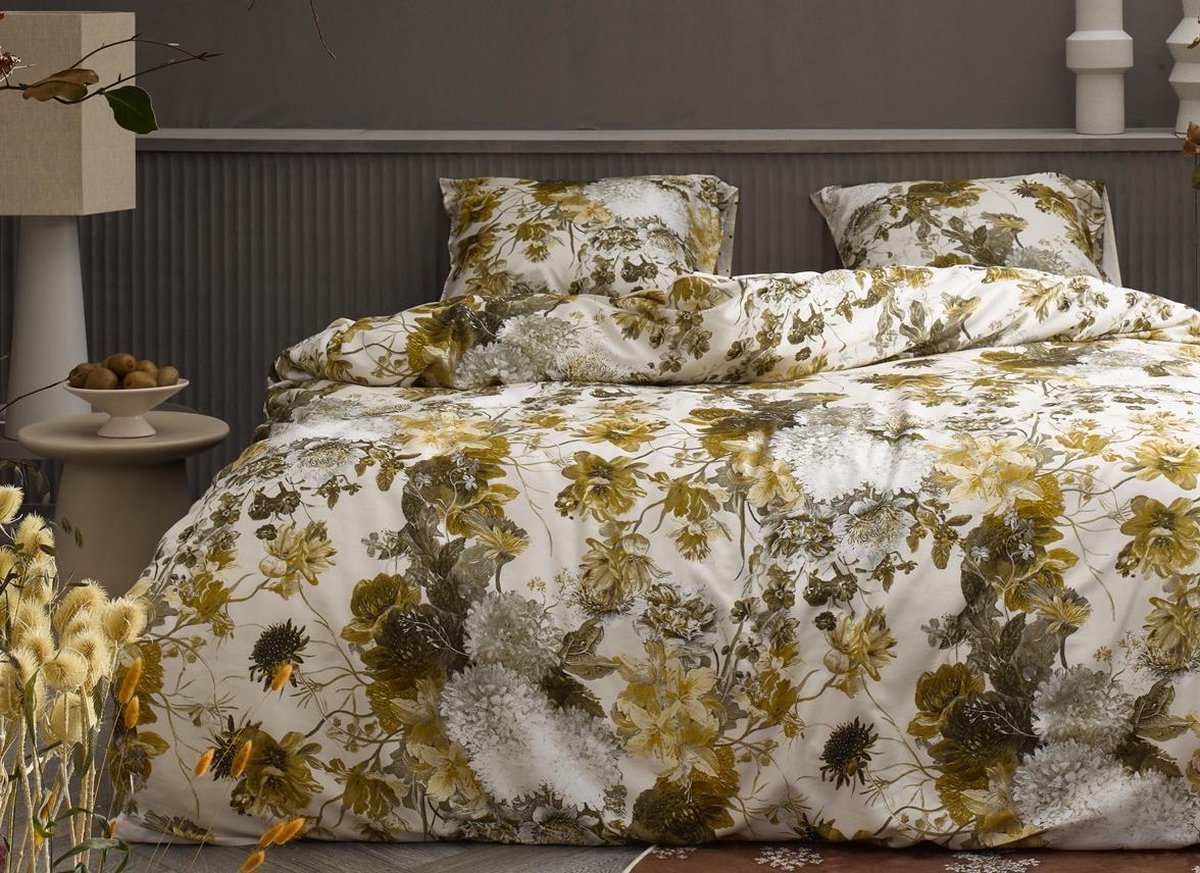 Essenza Maily Olive dekbedovertrek katoensatijn 215TC