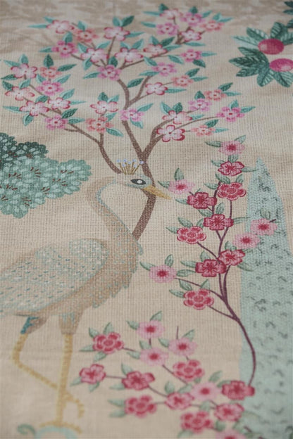 Pip Studio Pavoni offwhite dekbedovertrek gespiegeld patroon pauwen, herten, bomen
