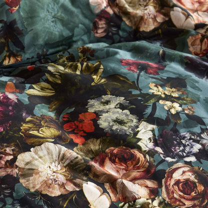 Essenza Karli Reef Green tulip dekbedovertrek 215TC katoensatijn