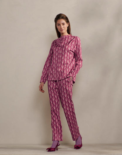 Essenza Marie Tesse Woven top long sleeve cherry red