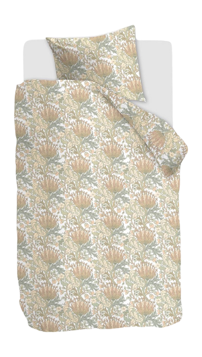 Beddinghouse Gracia Pastel 100% katoen seersucker dekbedovertrek artisjok bloemen