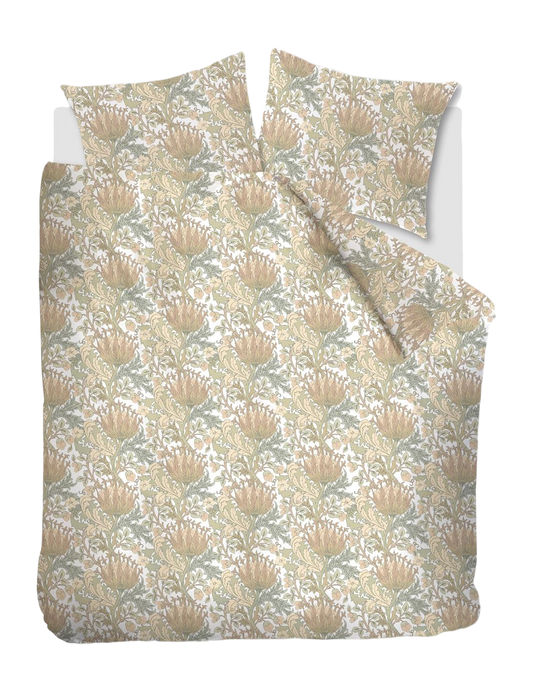 Beddinghouse Gracia Pastel 100% katoen seersucker dekbedovertrek artisjok bloemen