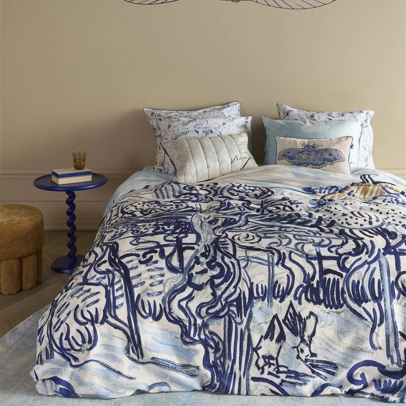 Beddinghouse Vincent van Gogh Vieux Vignoble Blue dekbedovertrek katoensatijn 220TC