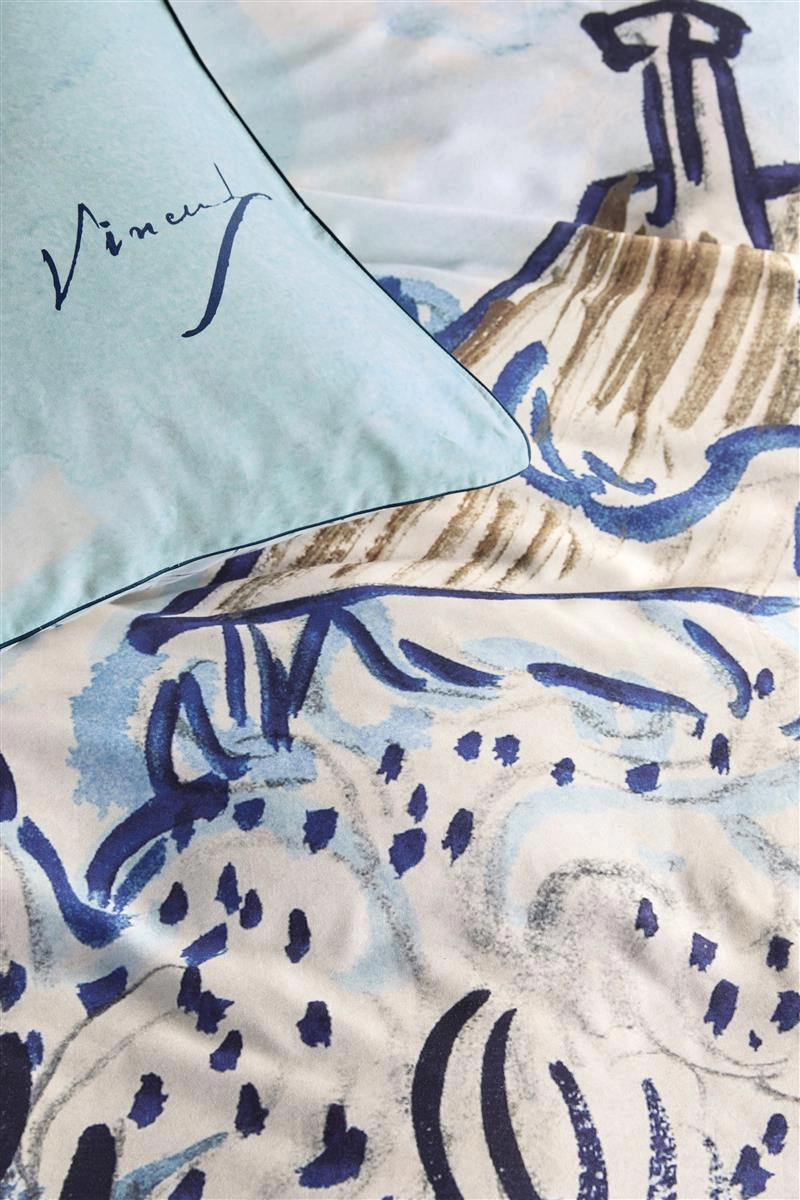 Beddinghouse Vincent van Gogh Vieux Vignoble Blue dekbedovertrek katoensatijn 220TC