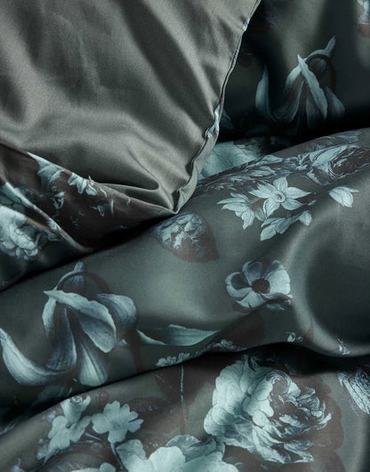 Essenza Florice Balsam Green twill 220TC dekbedovertrek lyocell (Tencel) en katoensatijn