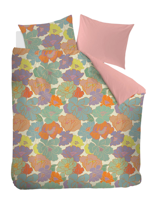 Oilily Peggy katoensatijn 200TC dekbedovertrek retro