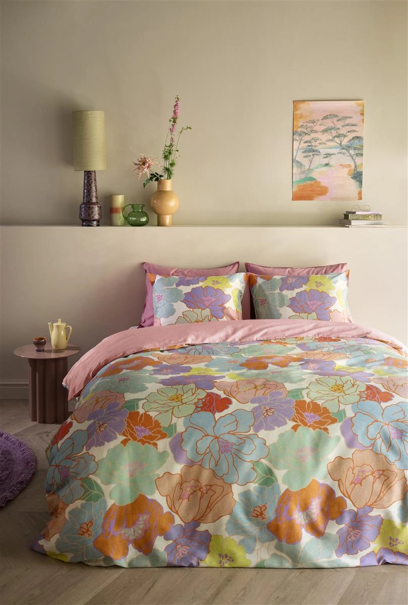 Oilily Peggy katoensatijn 200TC dekbedovertrek retro