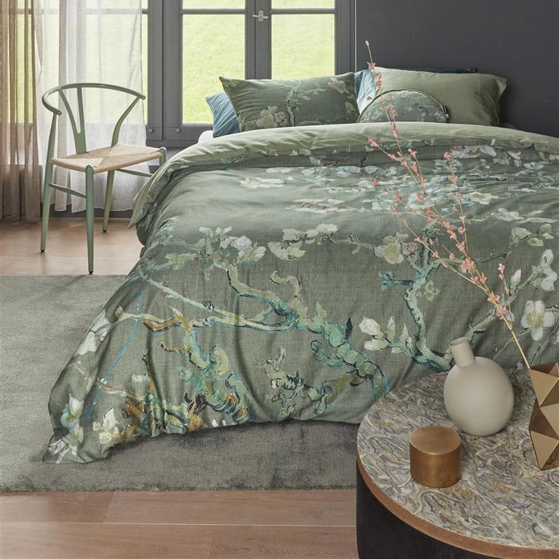 Beddinghouse Vincent van Gogh Blossoming Green dekbedovertrek katoensatijn 220TC