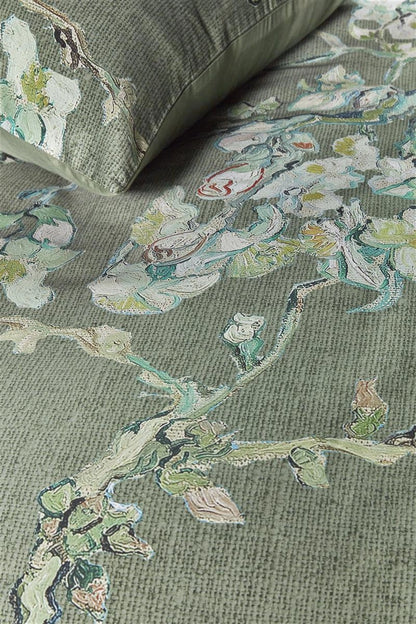 Beddinghouse Vincent van Gogh Blossoming Green dekbedovertrek katoensatijn 220TC