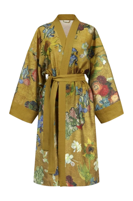 Beddinghouse Vincent van Gogh Partout des Fleurs Gold  Kimono tencel